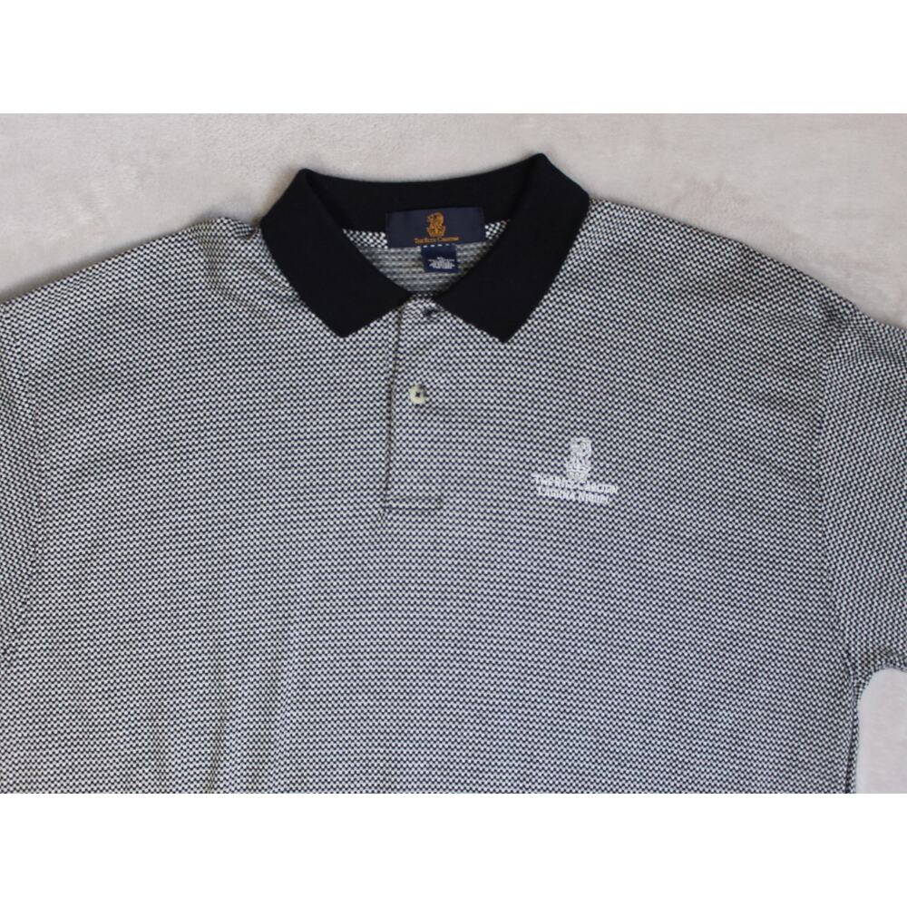 Ritz Carlton Polo Shirt Mens XL Black White Golf Resort Vacation Preppy Cotton - Picture 3 of 7